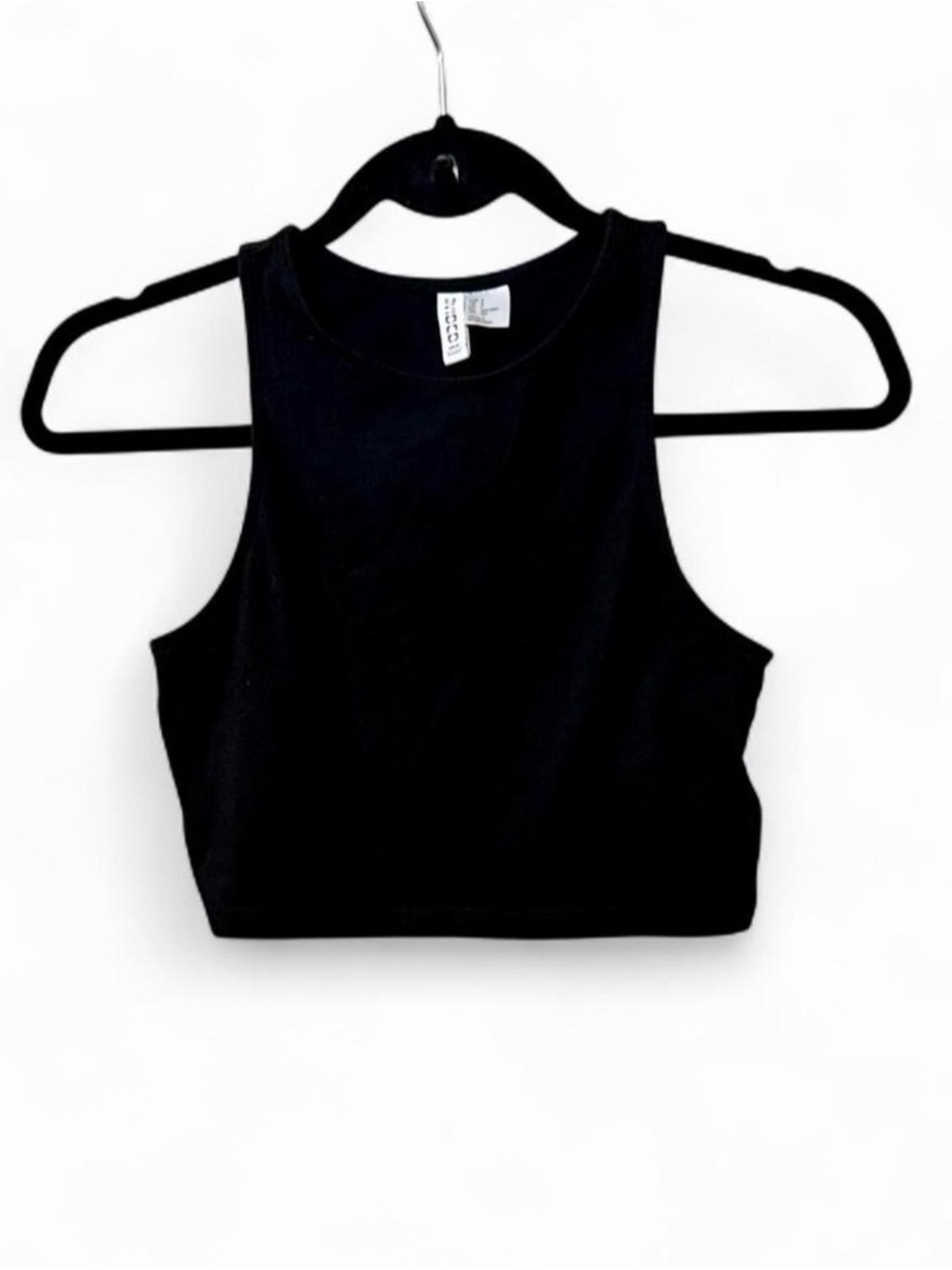 Divided H&M Black Crop Top Sz S
